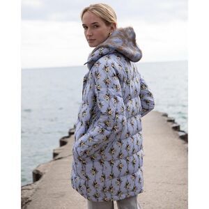 Rachel Antonoff $525 Insulated Jemma Floral Winter Snow Parka Jacket Coat Size S